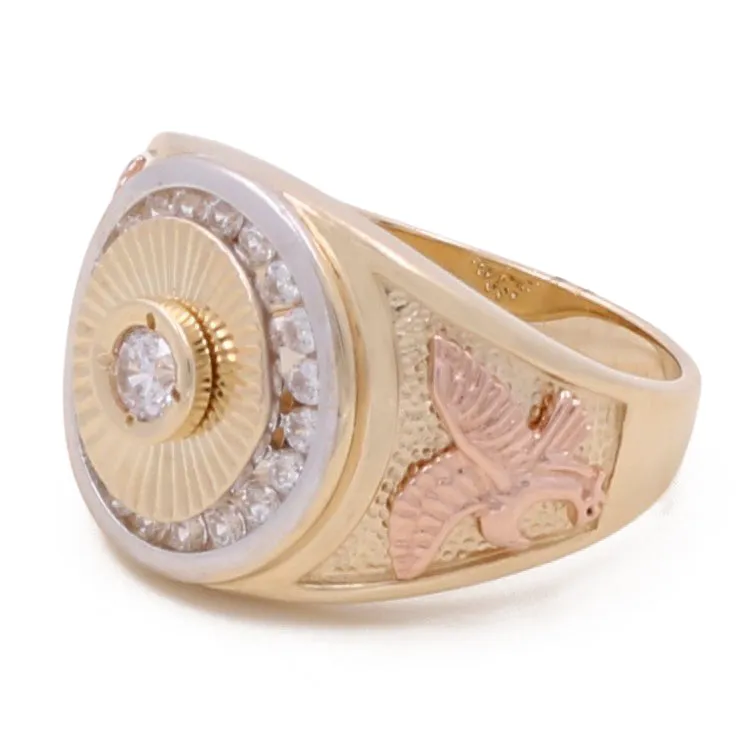 14K Yellow and Rose Gold Men's Fashion Ring