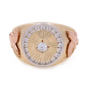14K Yellow and Rose Gold Men's Fashion Ring