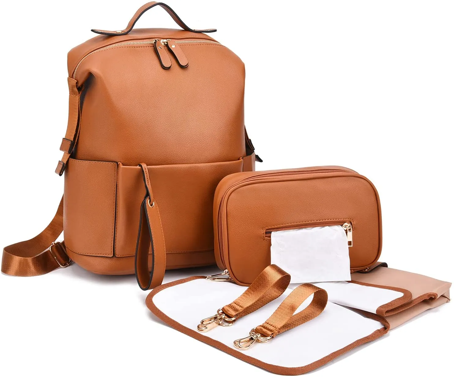 7-in-1 Baby Large Capacity Diaper Bag with Changing Pad