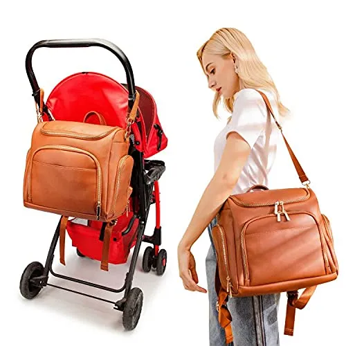 7-in-1 Baby Large Capacity Diaper Bag with Changing Pad
