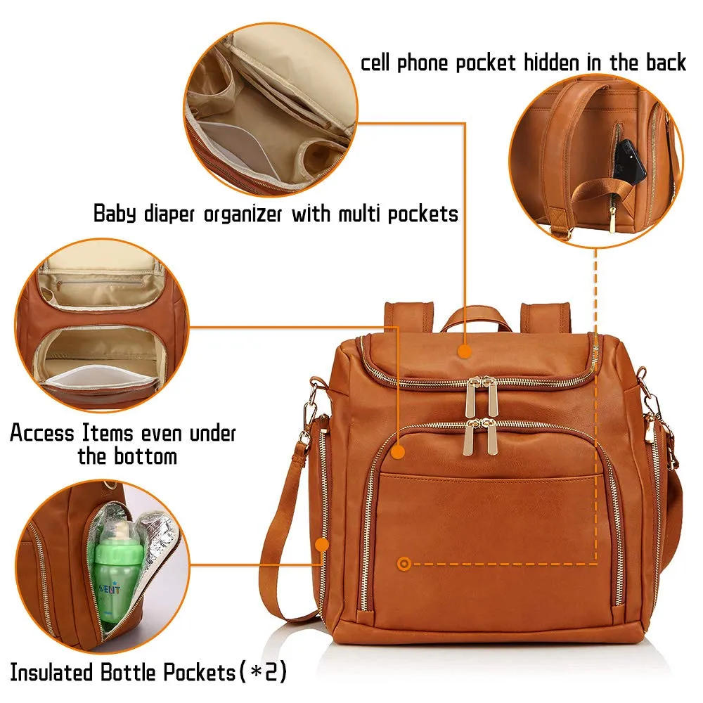 7-in-1 Baby Large Capacity Diaper Bag with Changing Pad