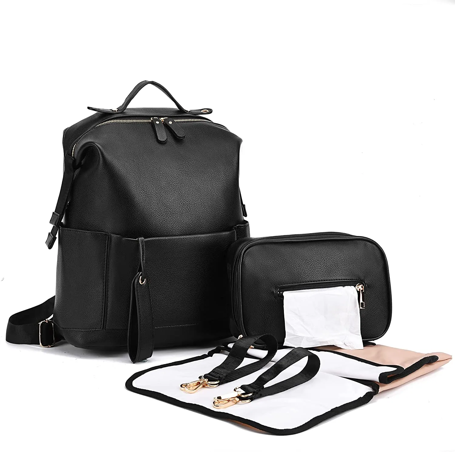 7-in-1 Baby Large Capacity Diaper Bag with Changing Pad