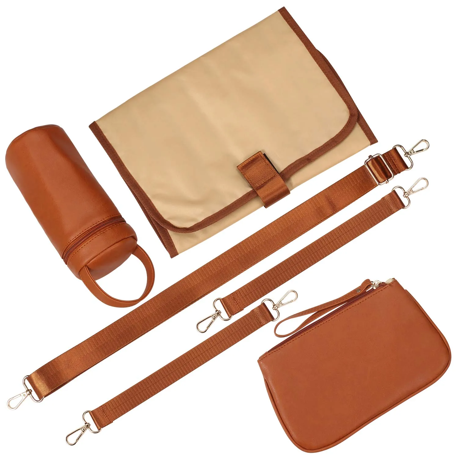 7-in-1 Baby Large Capacity Diaper Bag with Changing Pad
