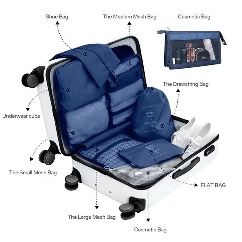 8PCS/Set Travel Organiser Bags Accessories