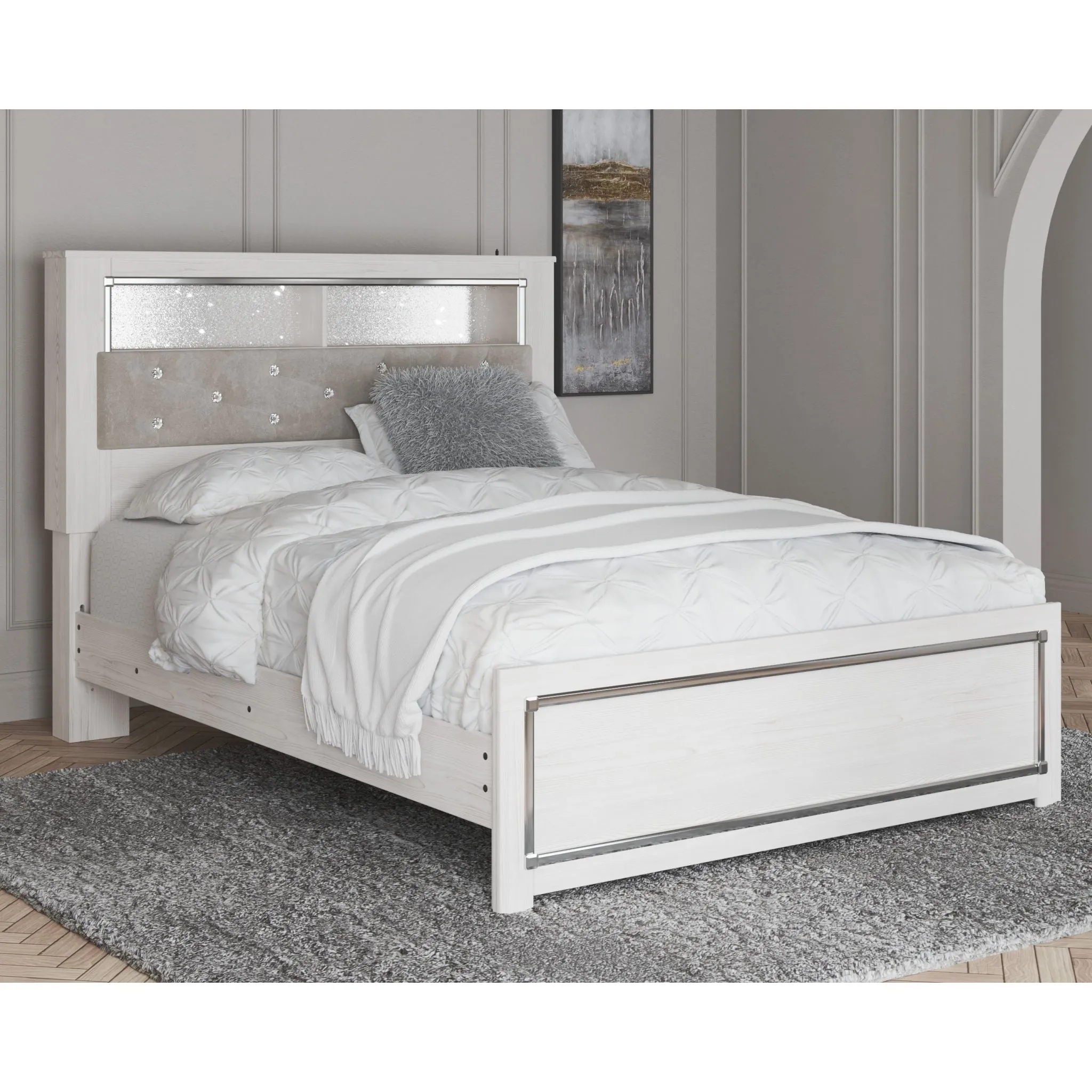 Altyra Bookcase Bed - White