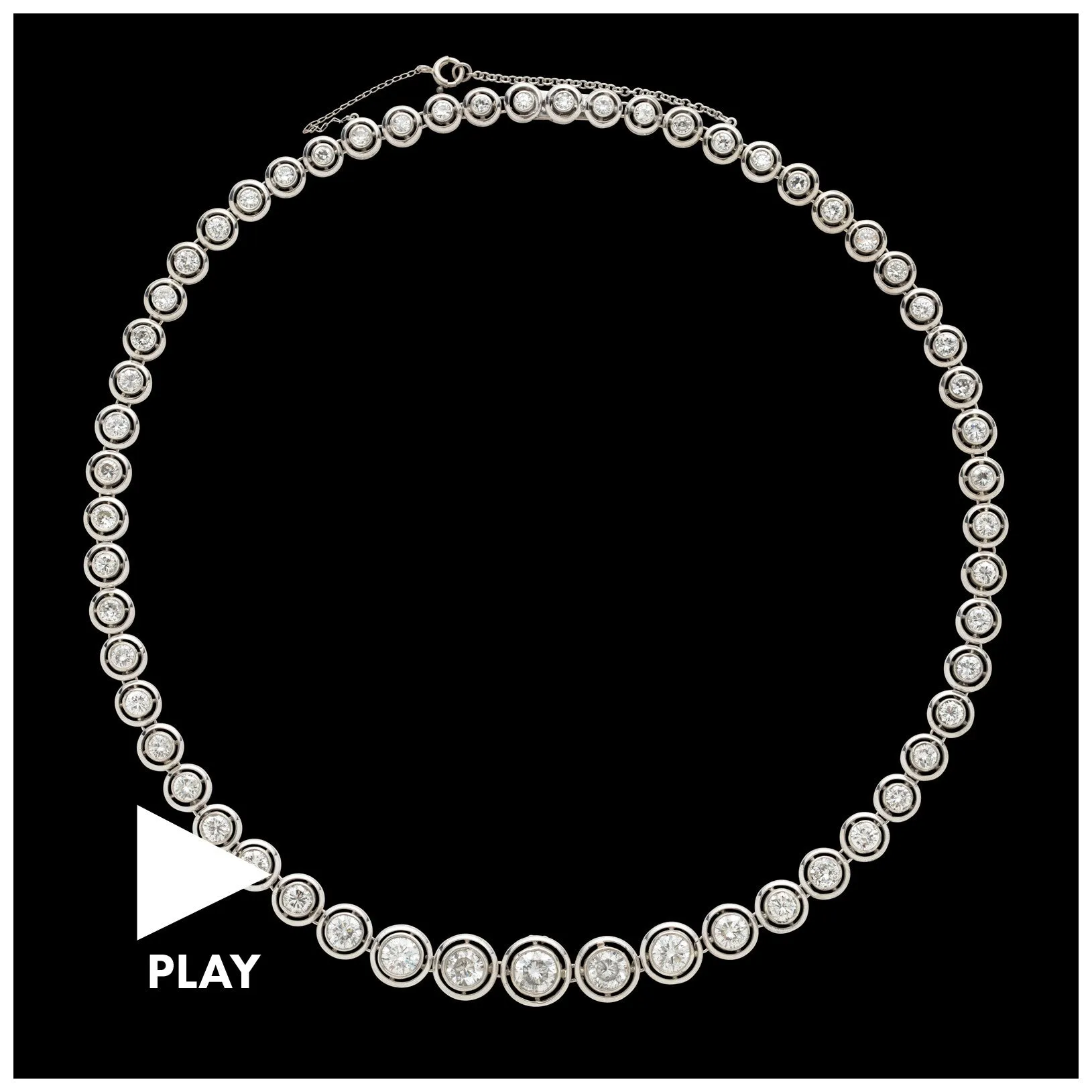 Antique Old Mine Cut Diamond Necklace