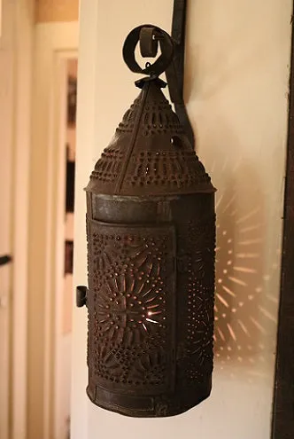 Antique Tin Punched Lantern Gorgeous