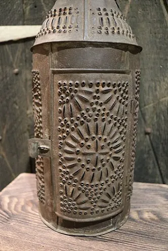 Antique Tin Punched Lantern Gorgeous