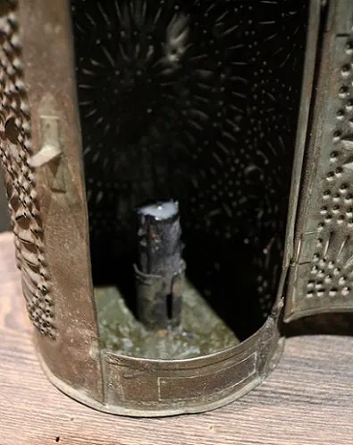 Antique Tin Punched Lantern Gorgeous