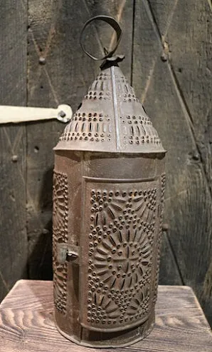 Antique Tin Punched Lantern Gorgeous