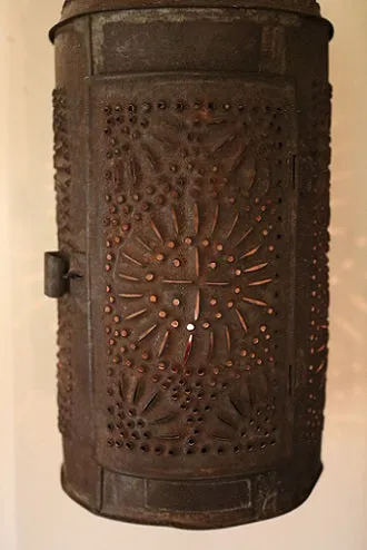 Antique Tin Punched Lantern Gorgeous