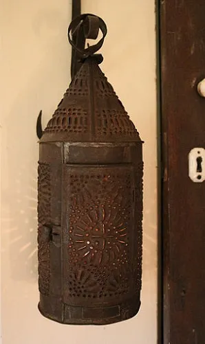 Antique Tin Punched Lantern Gorgeous