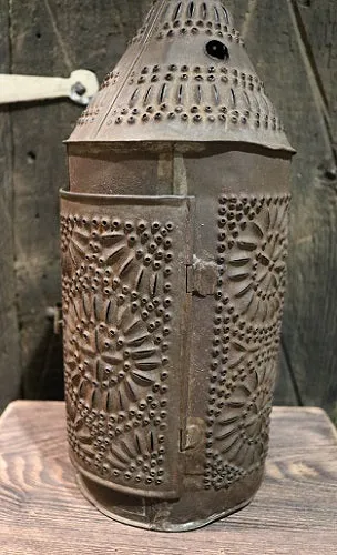 Antique Tin Punched Lantern Gorgeous