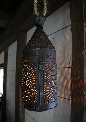 Antique Tin Punched Lantern Gorgeous