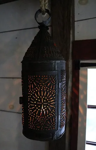 Antique Tin Punched Lantern Gorgeous