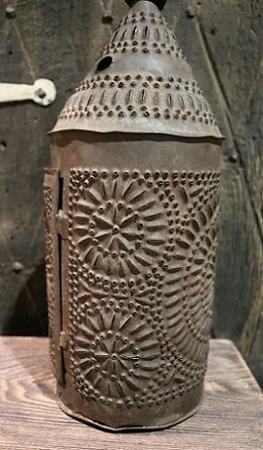 Antique Tin Punched Lantern Gorgeous