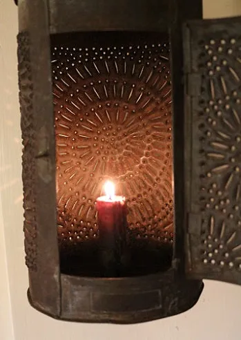 Antique Tin Punched Lantern Gorgeous