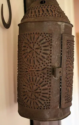 Antique Tin Punched Lantern Gorgeous