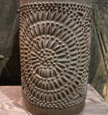 Antique Tin Punched Lantern Gorgeous