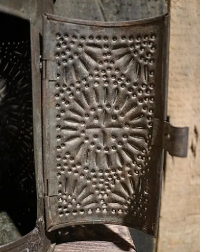 Antique Tin Punched Lantern Gorgeous