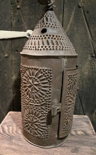 Antique Tin Punched Lantern Gorgeous