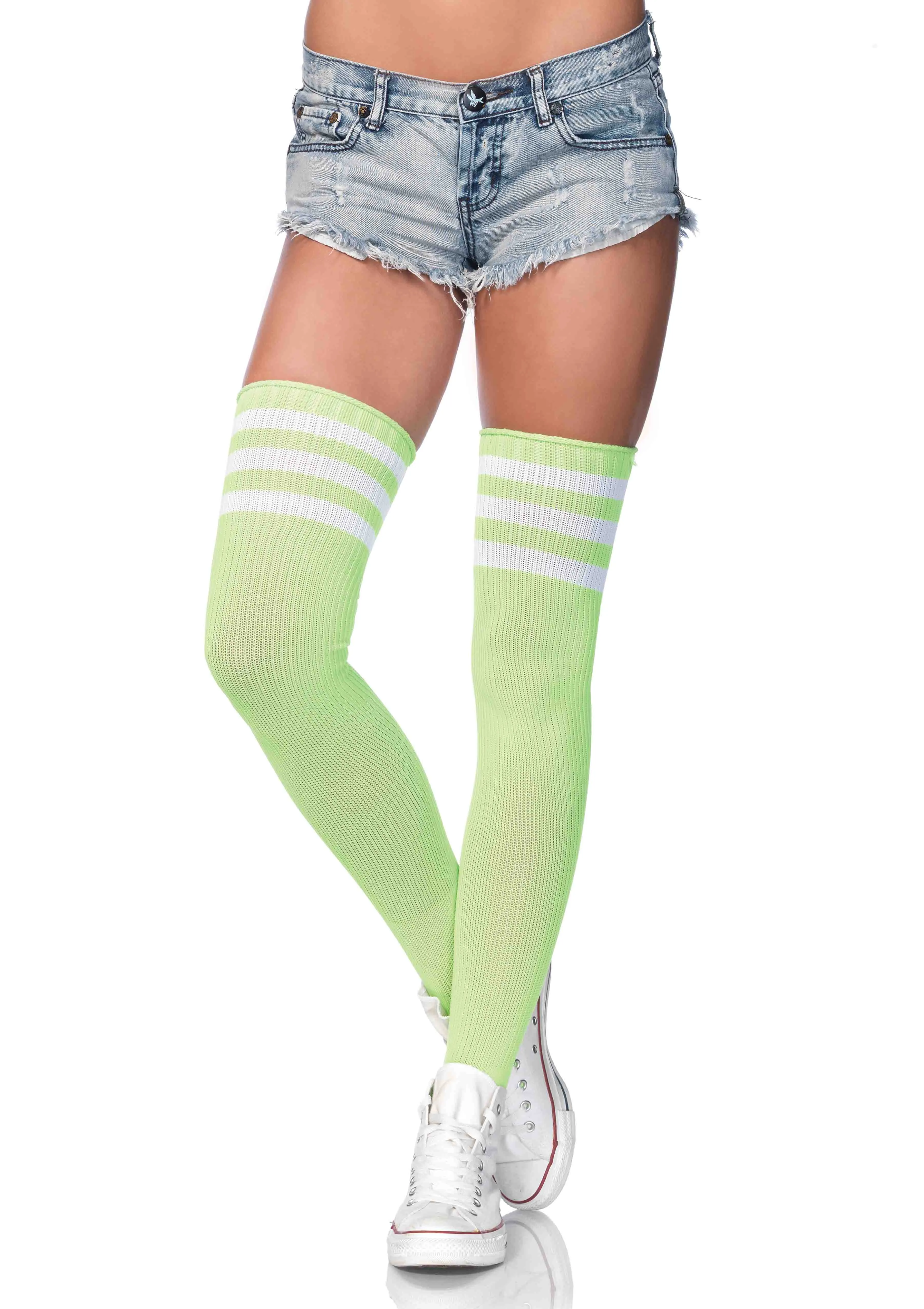 Athletic Ribbed Thigh Highs