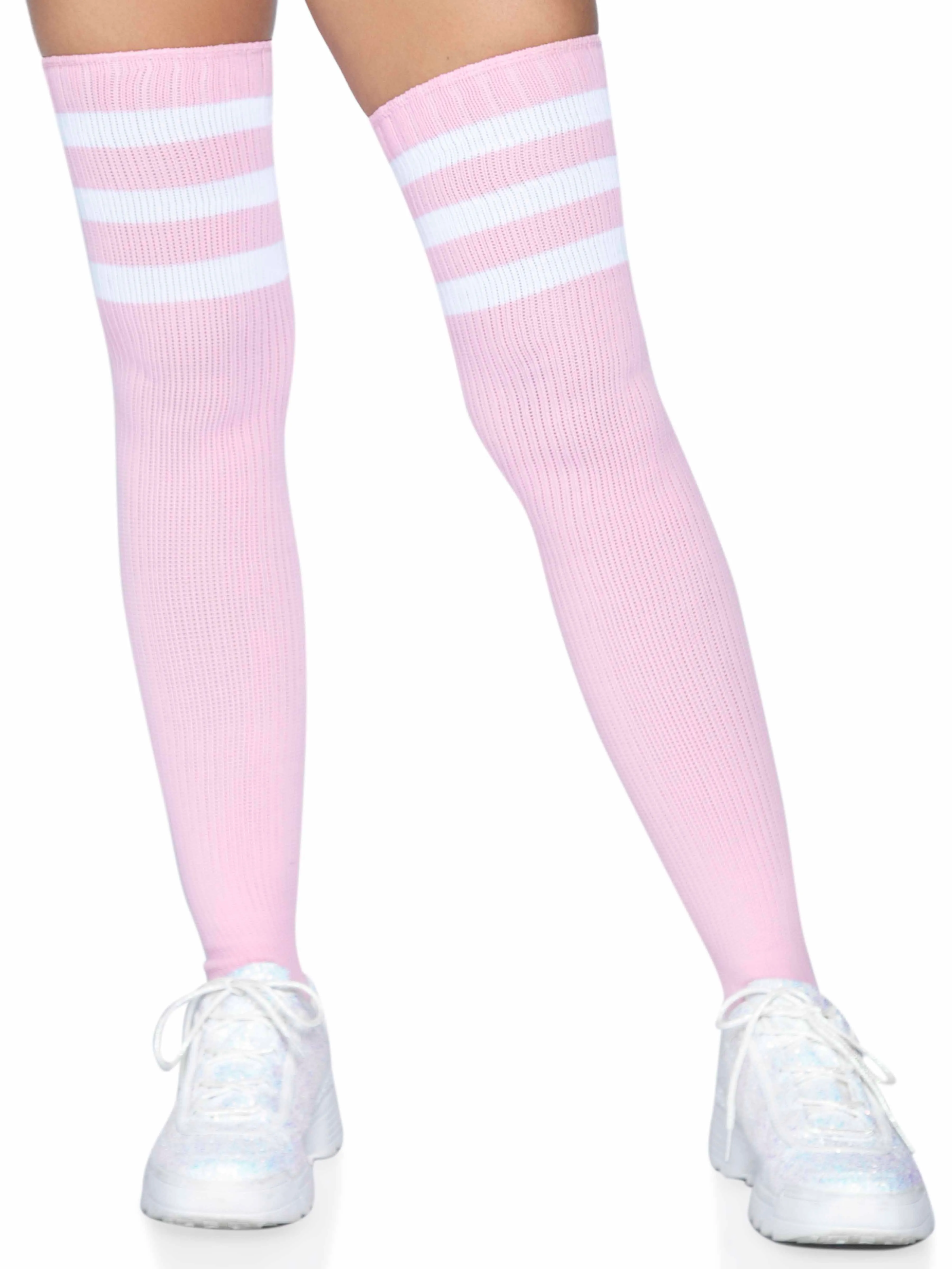Athletic Ribbed Thigh Highs