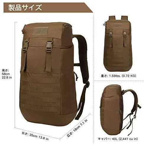 Aveler 40L Lightweight Camping Hiking Backpack MOLLE Compatible Water-Resistance Traveling Daypack