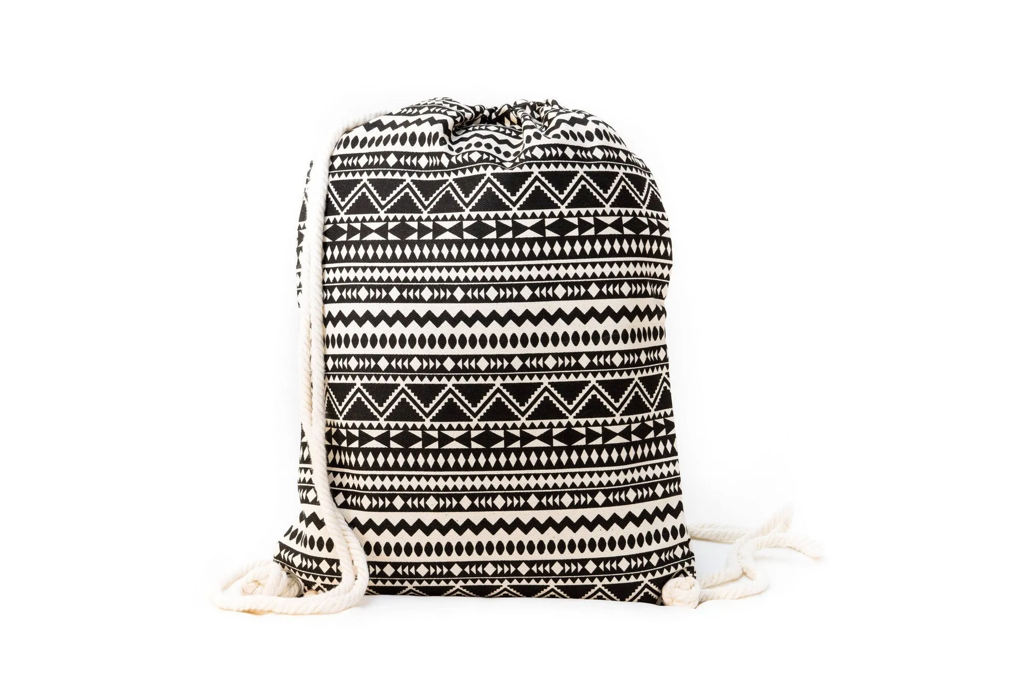 Aztec Tribal Canvas Drawstring Backpack
