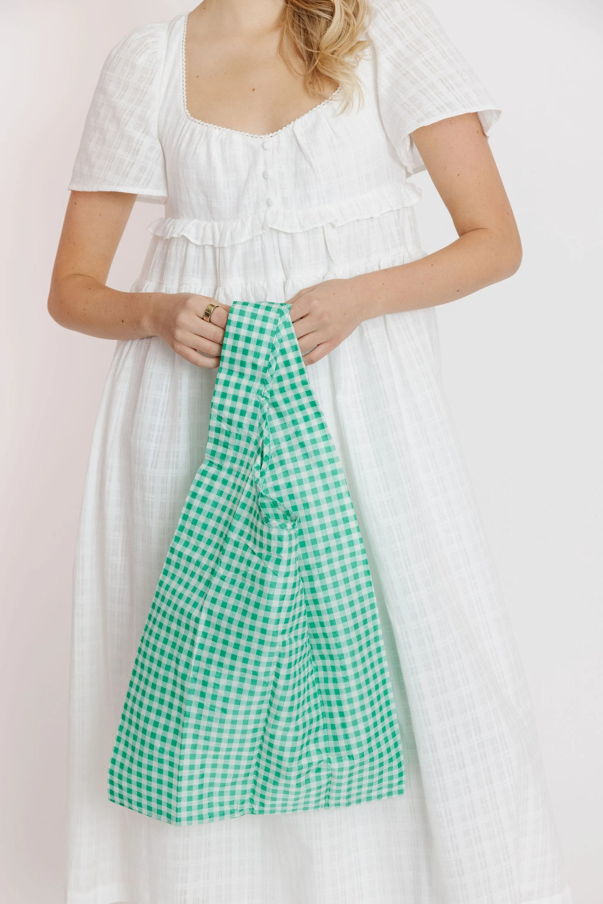 Baggu Standard Green Gingham