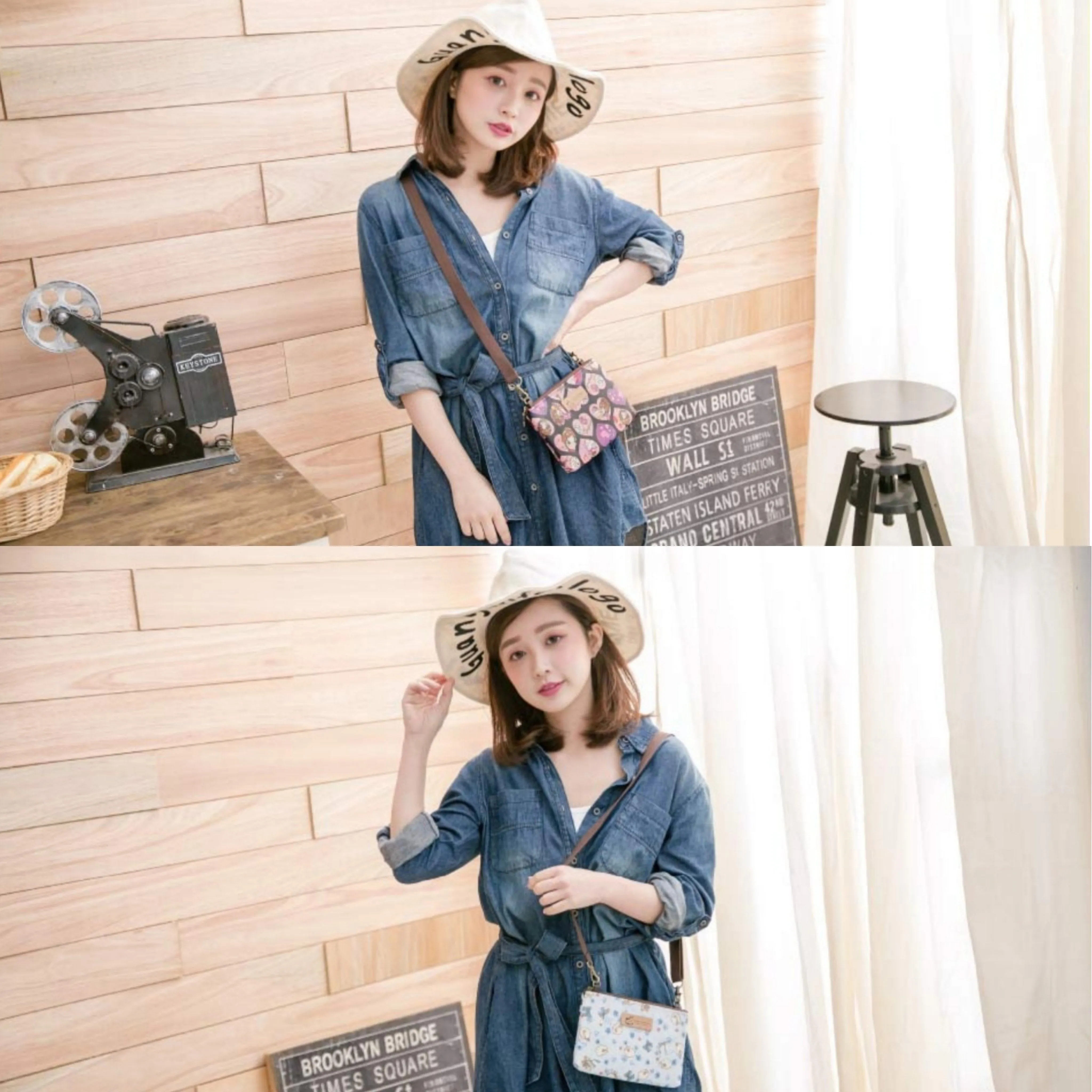 Blue Cat Yoga Zipper Crossbody