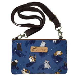 Blue Cat Yoga Zipper Crossbody