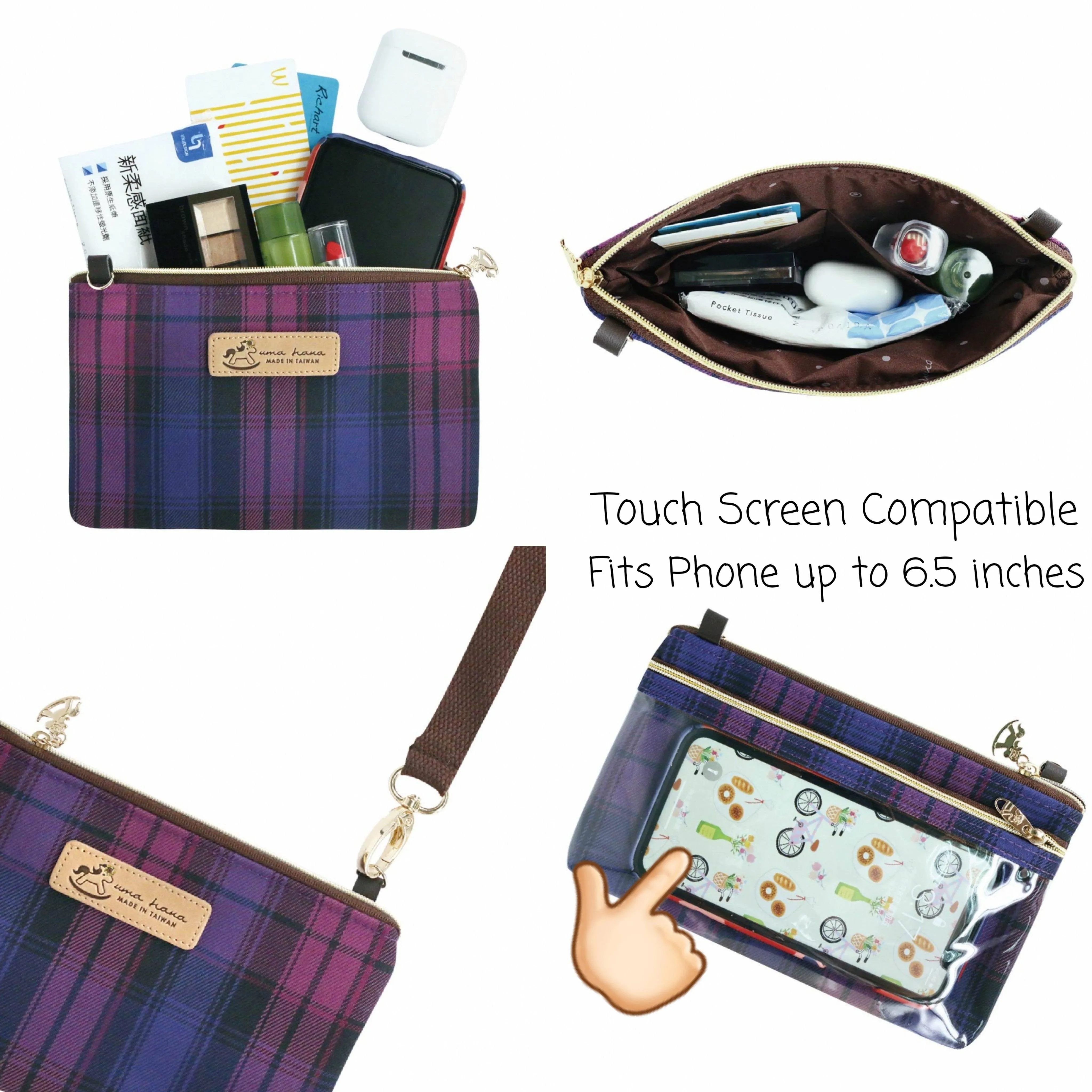 Blue Cat Yoga Zipper Crossbody