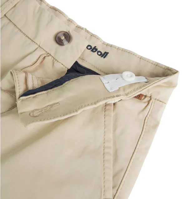 Boboli Pantaloni in raso elasticizzati da bambino738367 7399 beige