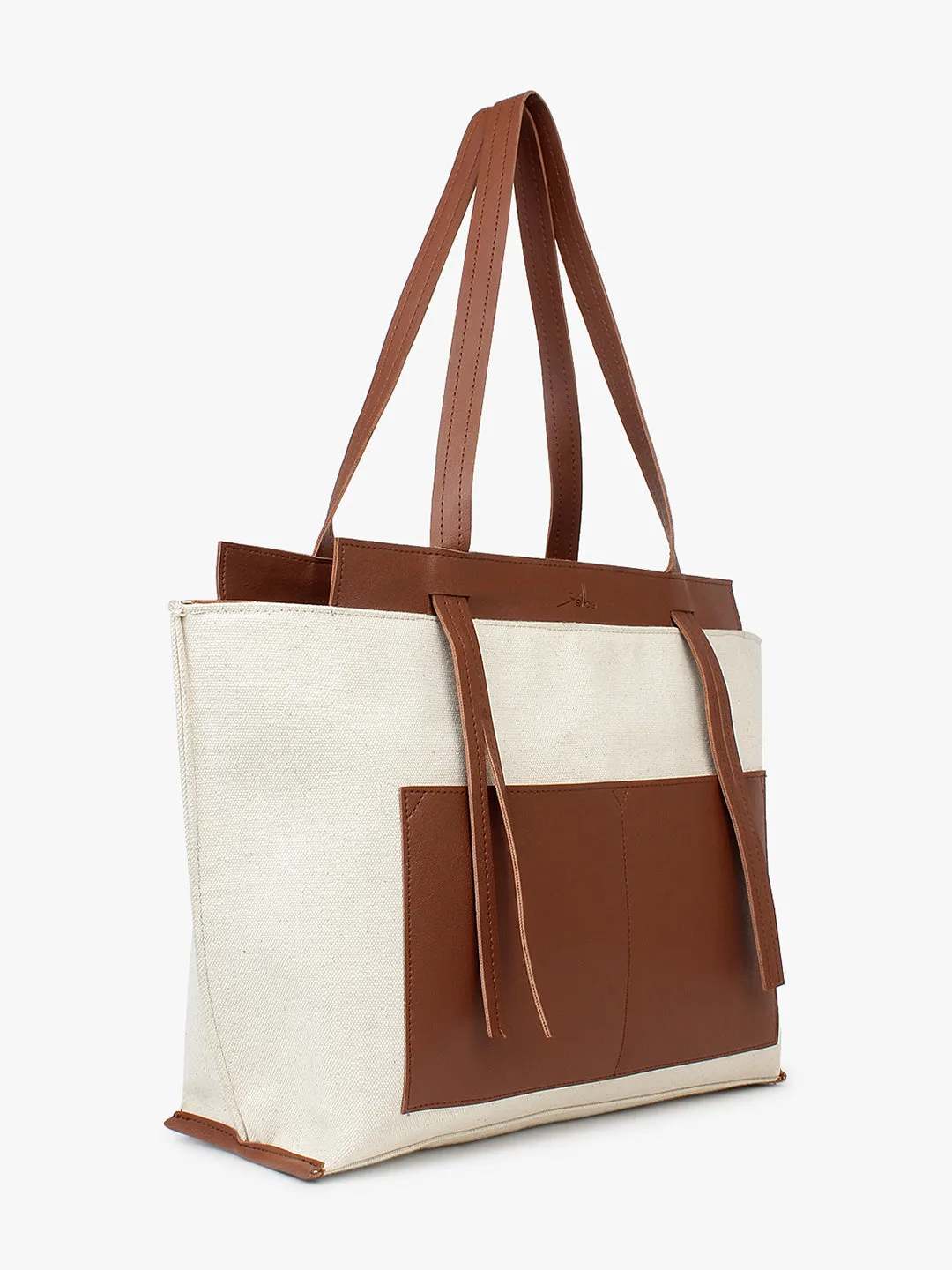 Canvas Oversized Shopper Bag Offwhite