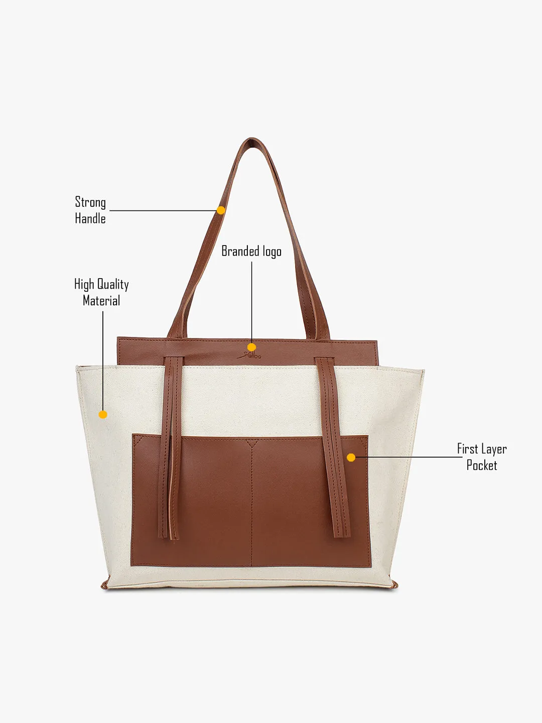 Canvas Oversized Shopper Bag Offwhite
