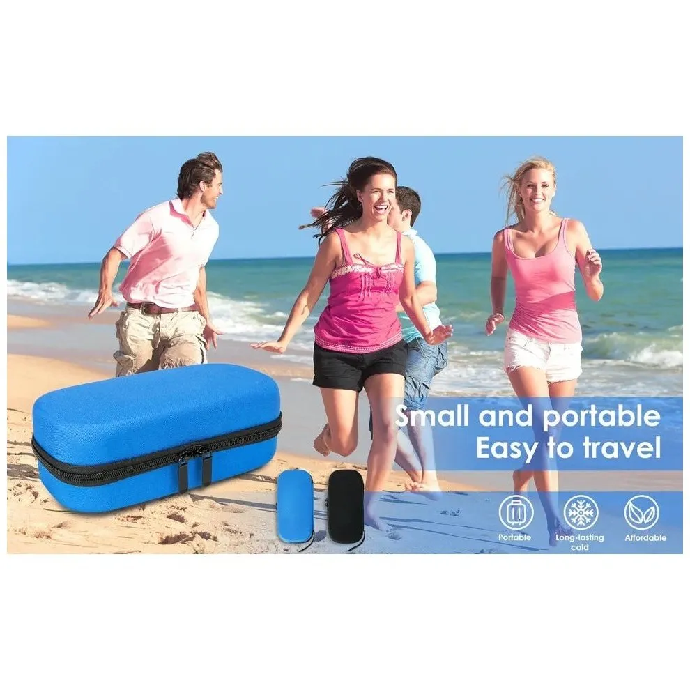 CareVego insulin pen travel safe cooler ice bag Hard eva case with 3 Cooler Ice Pack