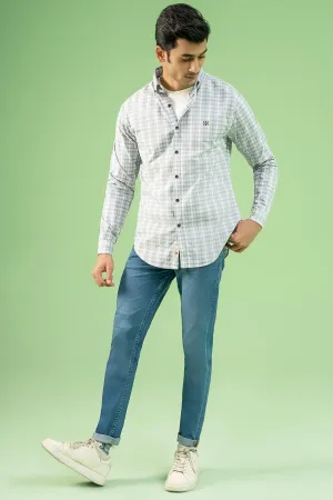 CASUAL SHIRT GREY WHITE