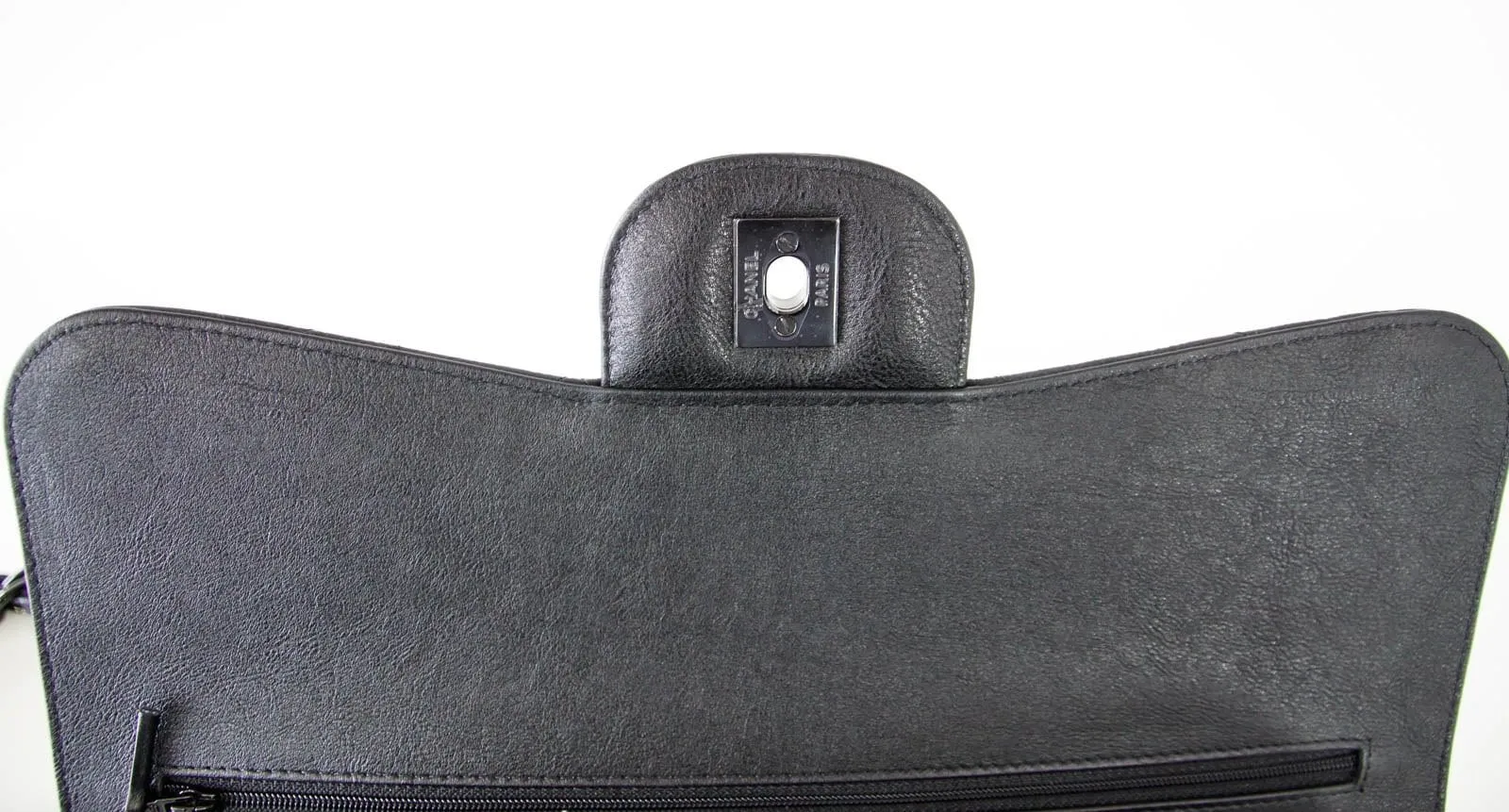 Chanel Bag Quilted So Black Jumbo Classic Double Flap Calfskin Limited Edition