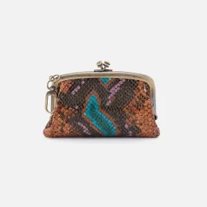 Cheer Frame Pouch In Printed Leather - Vivid Snake Print