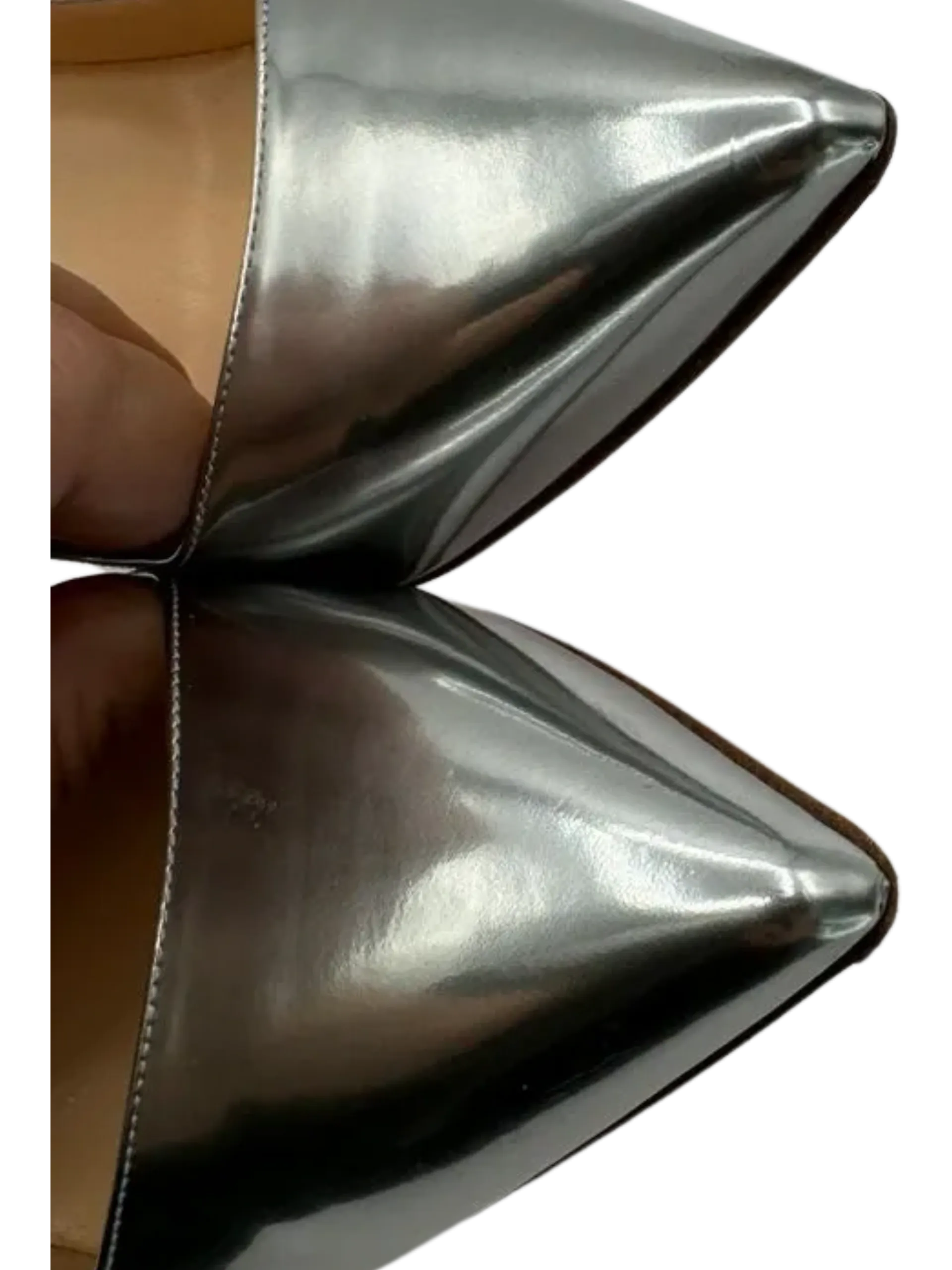 Christian Louboutin SO KATE 120 Metallic Silver Stiletto Heels