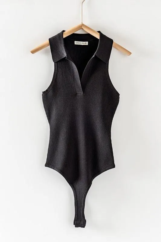 Collared Bodysuit
