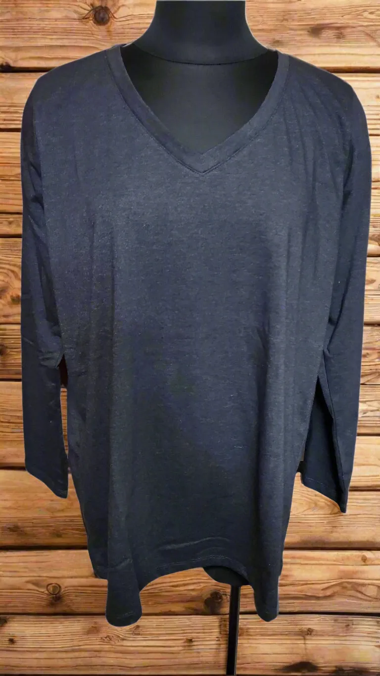 Cotton V-Neck Long Sleeve GT1058X