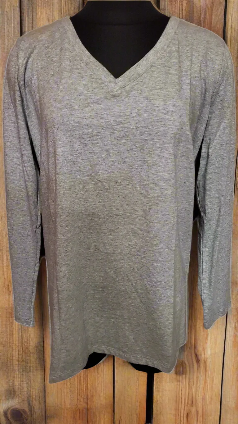 Cotton V-Neck Long Sleeve GT1058X