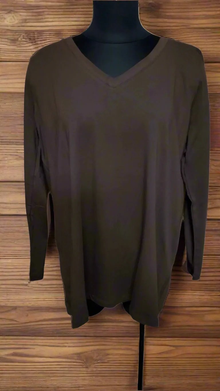 Cotton V-Neck Long Sleeve GT1058X