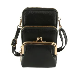 Crossbody Double Zip Handbag