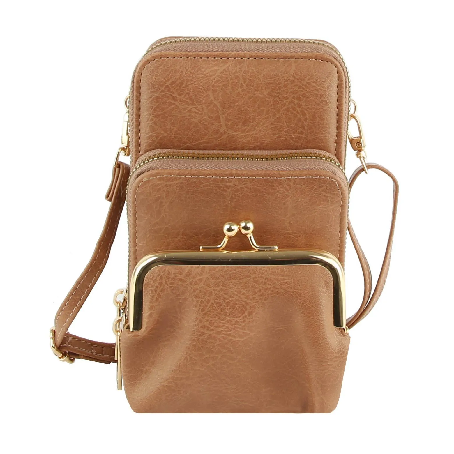 Crossbody Double Zip Handbag