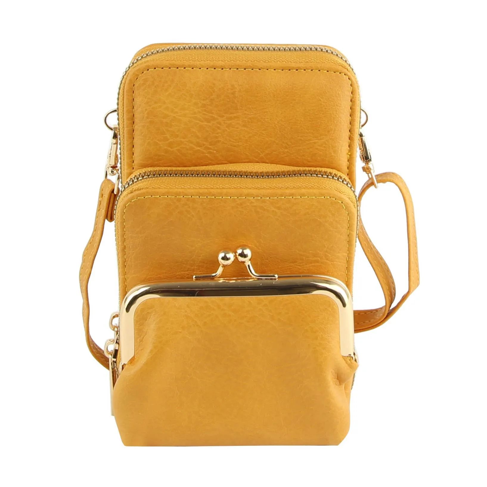 Crossbody Double Zip Handbag