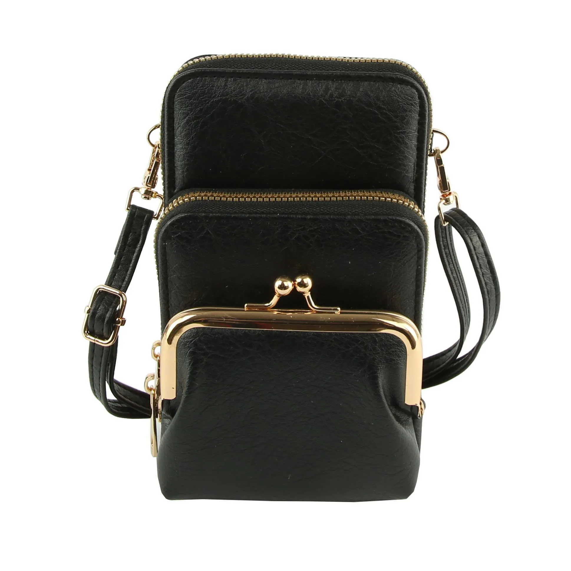 Crossbody Double Zip Handbag
