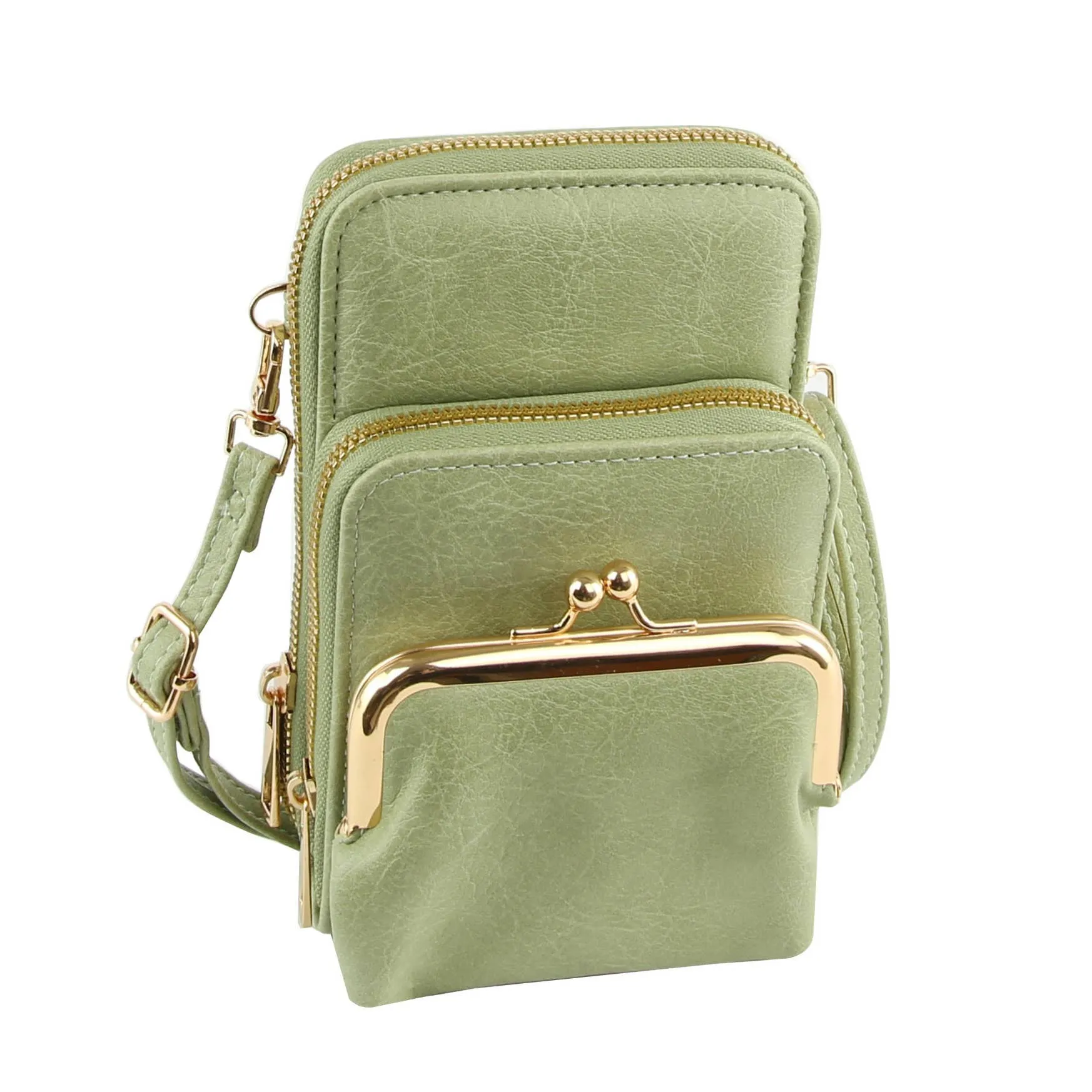 Crossbody Double Zip Handbag